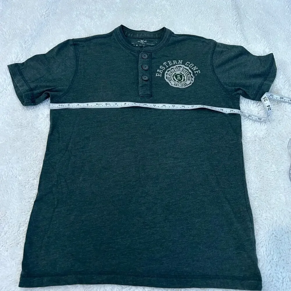 Old Navy VTG Mens Y2K M Green Short Sleeve College Preppy Casual Cotton Clean - Picture 4 of 7